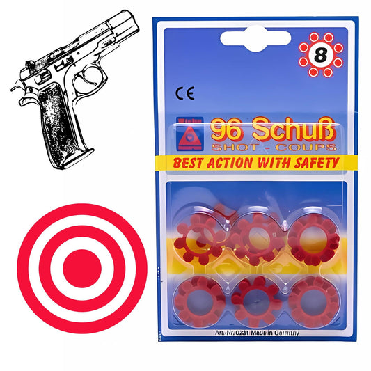 Red 8 Shot Cap Rings 96 Shots | Merthyr Tydfil | Why Not Shop Online