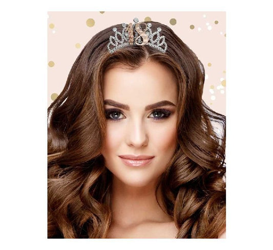 Rose Gold Diamante 18th Birthday Celebration Tiara | Why Not Shop