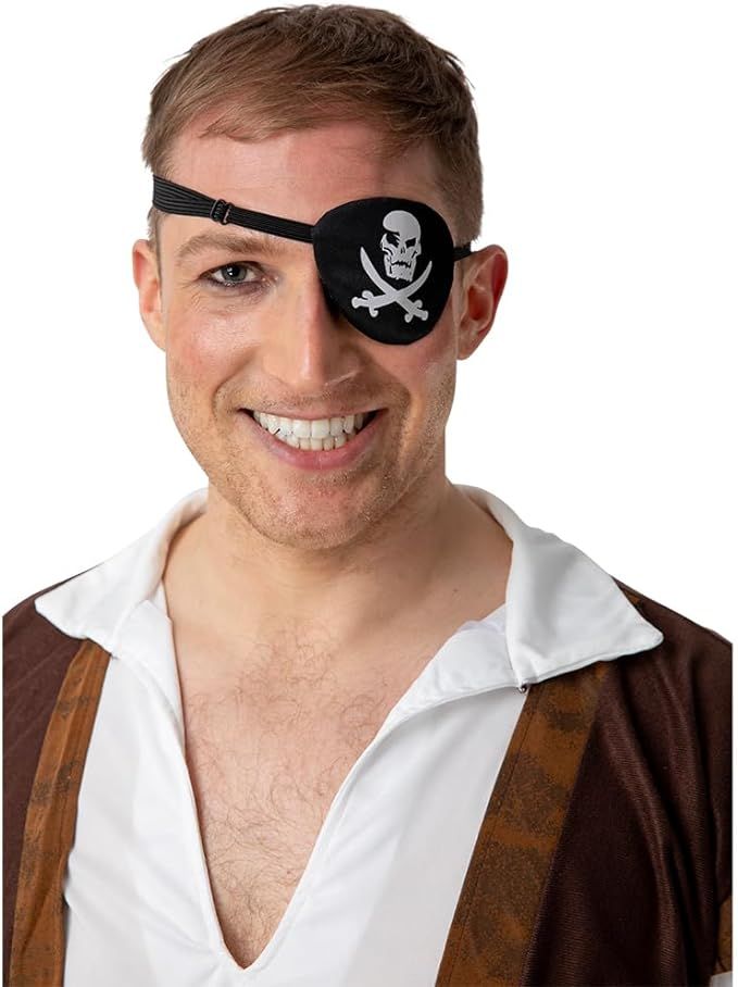 Satin Pirate Eye Patch Black & White | Why Not Shop