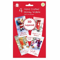 Set of 4 Christmas Money Wallets with Envelopes: 3D Layered Traditional Design | Merthyr Tydfil | Why Not Shop Online