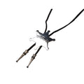 Sheriff Cowboy Bolo Neck Tie - Black & Silver