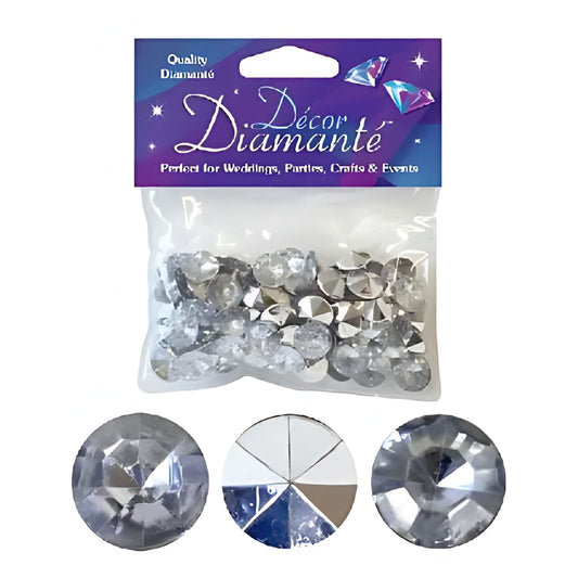 Silver Decor Diamante Diamonds 12mm | Why Not Shop