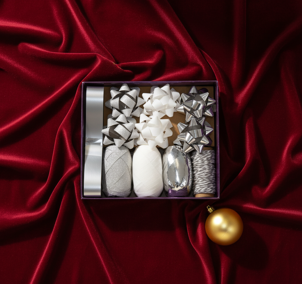 Silver Bow And Ribbon Set | Merthyr Tydfil | Why Not Shop Online