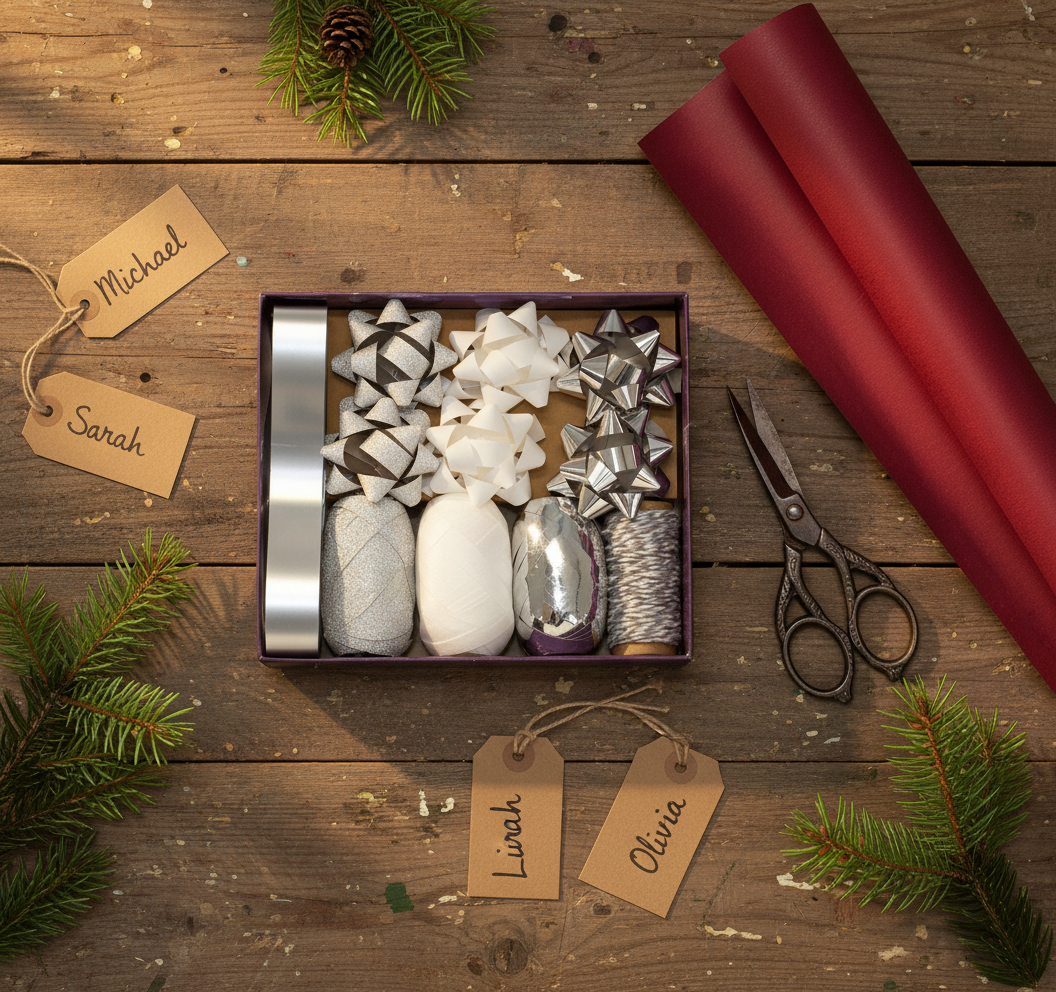 Silver Bow And Ribbon Set | Merthyr Tydfil | Why Not Shop Online