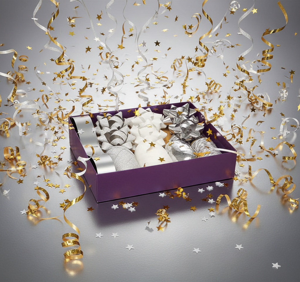 Silver Bow And Ribbon Set | Merthyr Tydfil | Why Not Shop Online