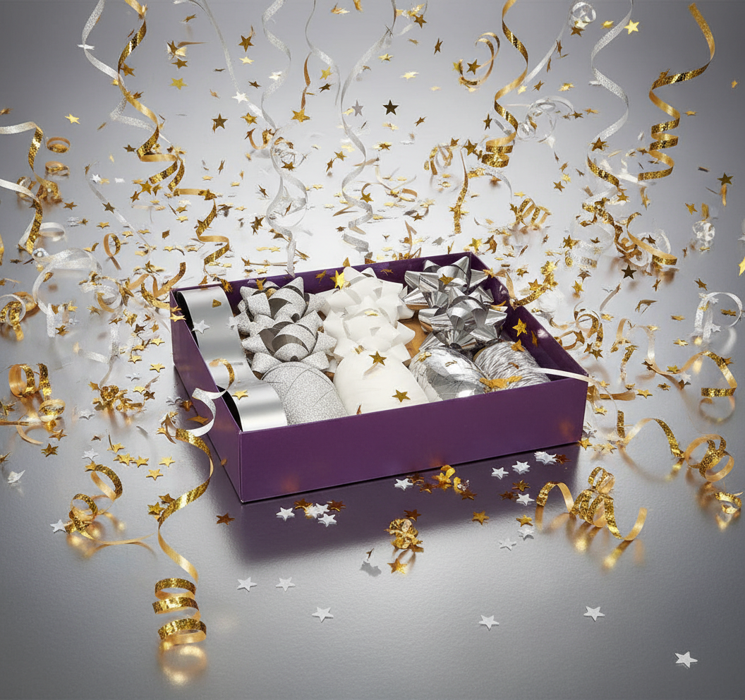 Silver Bow And Ribbon Set | Merthyr Tydfil | Why Not Shop Online