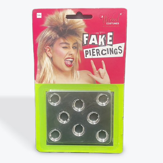 Silver Fake Piercing Set - Pack of 8: Punk/80s Costume Accessory | Merthyr Tydfil | Why Not Shop Online