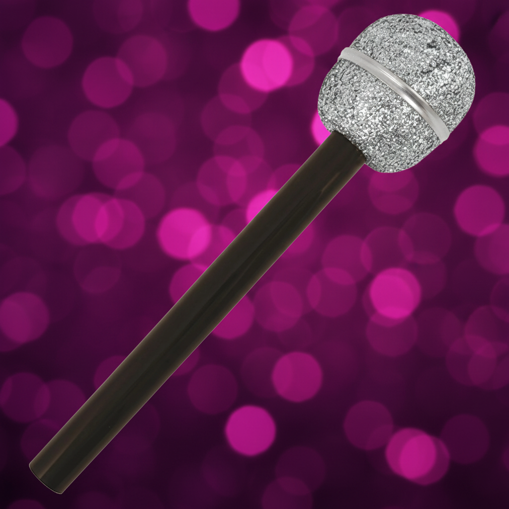 Silver Glitter Microphones | Merthyr Tydfil | Why Not Shop Online