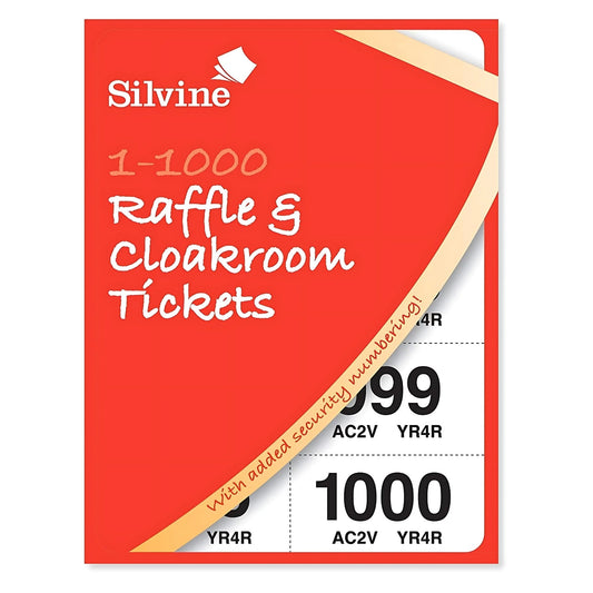 Silvine 1000 Cloakroom/Raffle Tickets Security Numberered | Why Not Shop