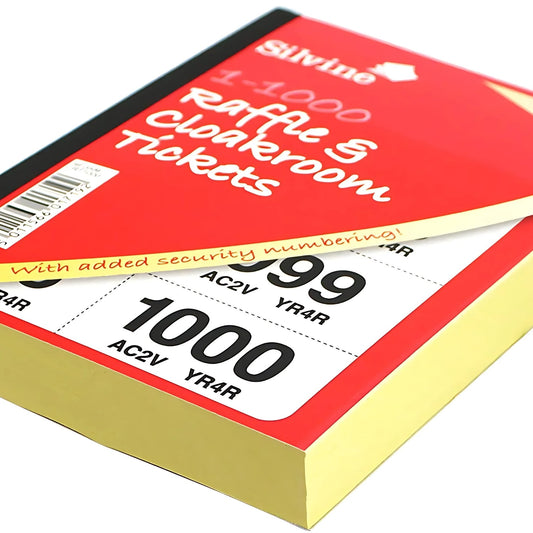 Silvine 1000 Cloakroom/Raffle Tickets Security Numberered | Why Not Shop