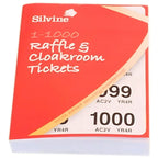 Silvine 1000 Cloakroom/Raffle Tickets Security Numbered - Why Not Shop
