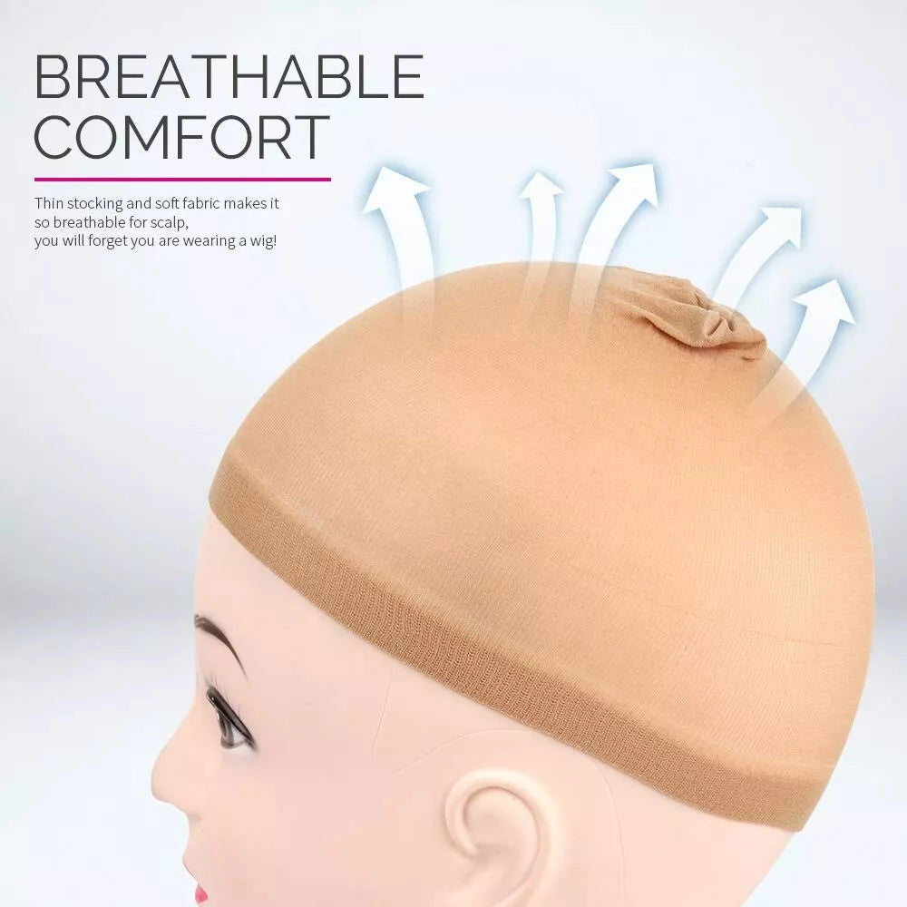 Skin Colour Stretchy Nylon Wig Caps Pack of 2 | Why Not Shop