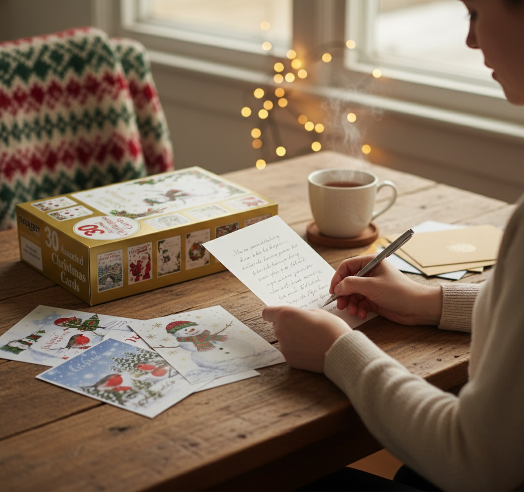 Square Traditional Bumper Boxed Christmas Cards 30 Pack | Merthyr Tydfil | Why Not Shop Online