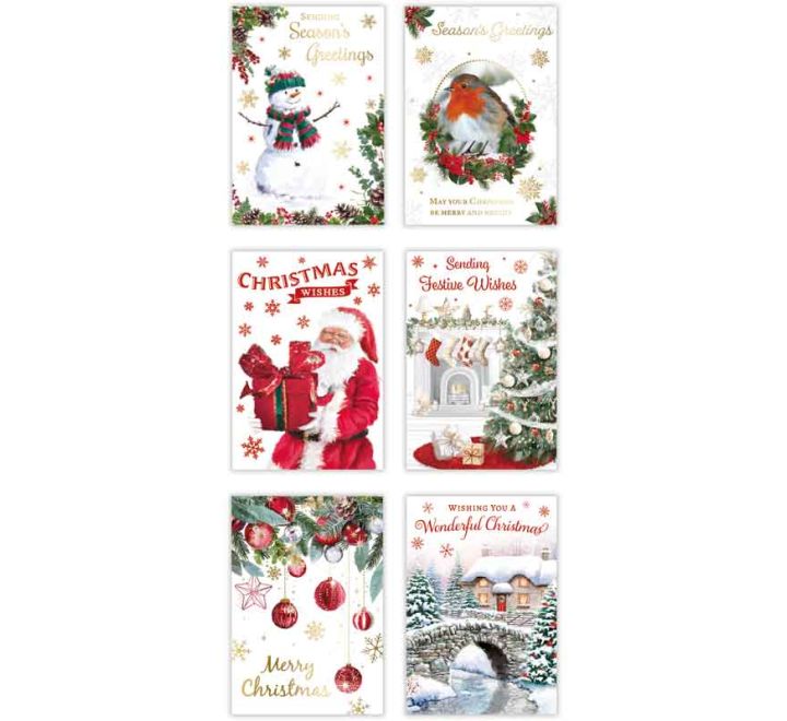 Square Traditional Bumper Boxed Christmas Cards 30 Pack | Merthyr Tydfil | Why Not Shop Online