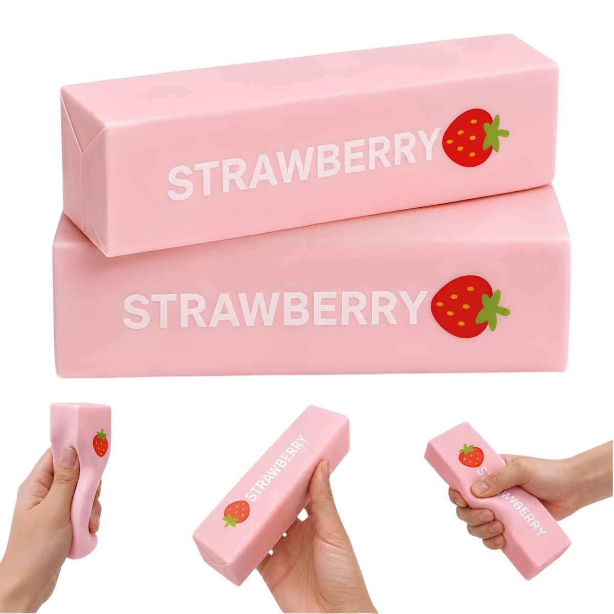 Squishy Strawberry Butter Sticks 14cm
