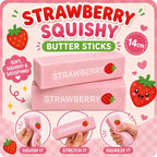 Squishy Strawberry Butter Sticks 14cm