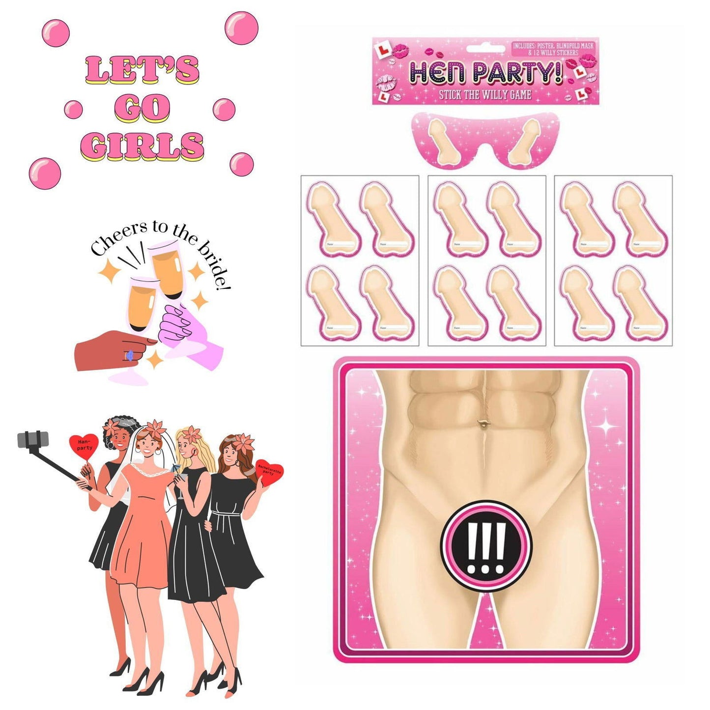 Stick the Willy on the Man - The Ultimate Hen Party Game | Why Not Shop