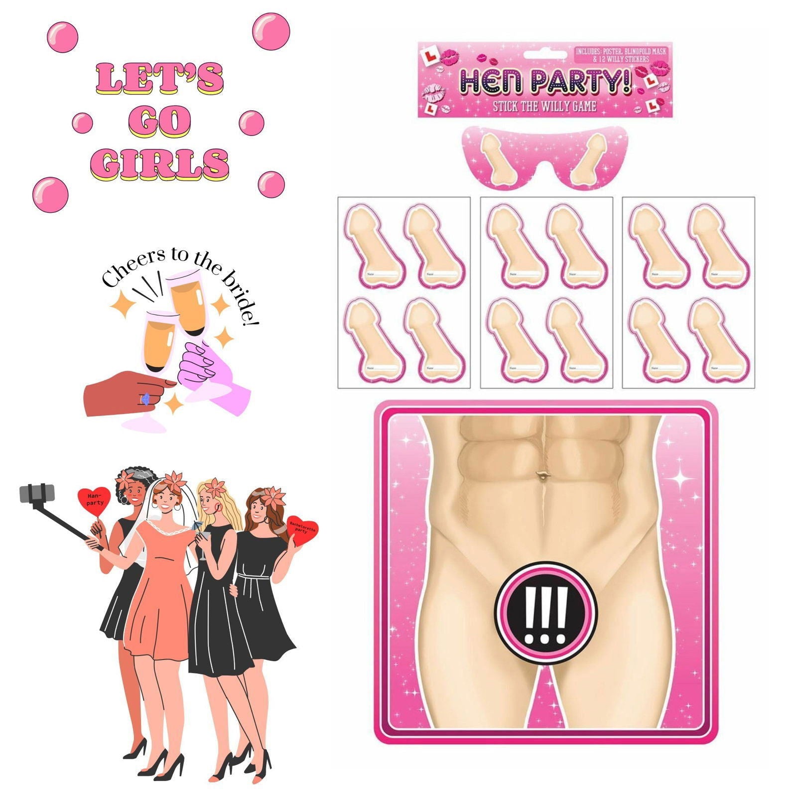 Stick the Willy on the Man - The Ultimate Hen Party Game | Why Not Shop