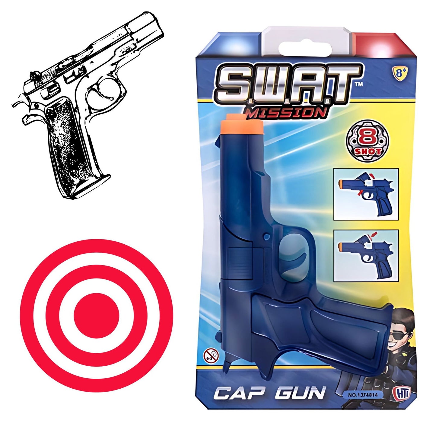 Swat Mission 8 Shot Cap Revolver Gun | Why Not Shop