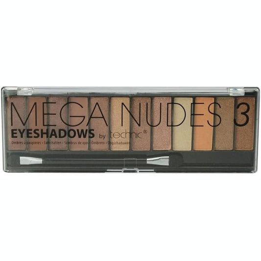 Technic Mega Nudes 3 12 Nude Eyeshadows Compact With Applicator | Merthyr Tydfil | Why Not Shop Online