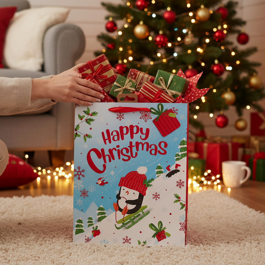 Tiger Feet Gift Bags Christmas Penguin Extra Large Portrait | Merthyr Tydfil | Why Not Shop Online