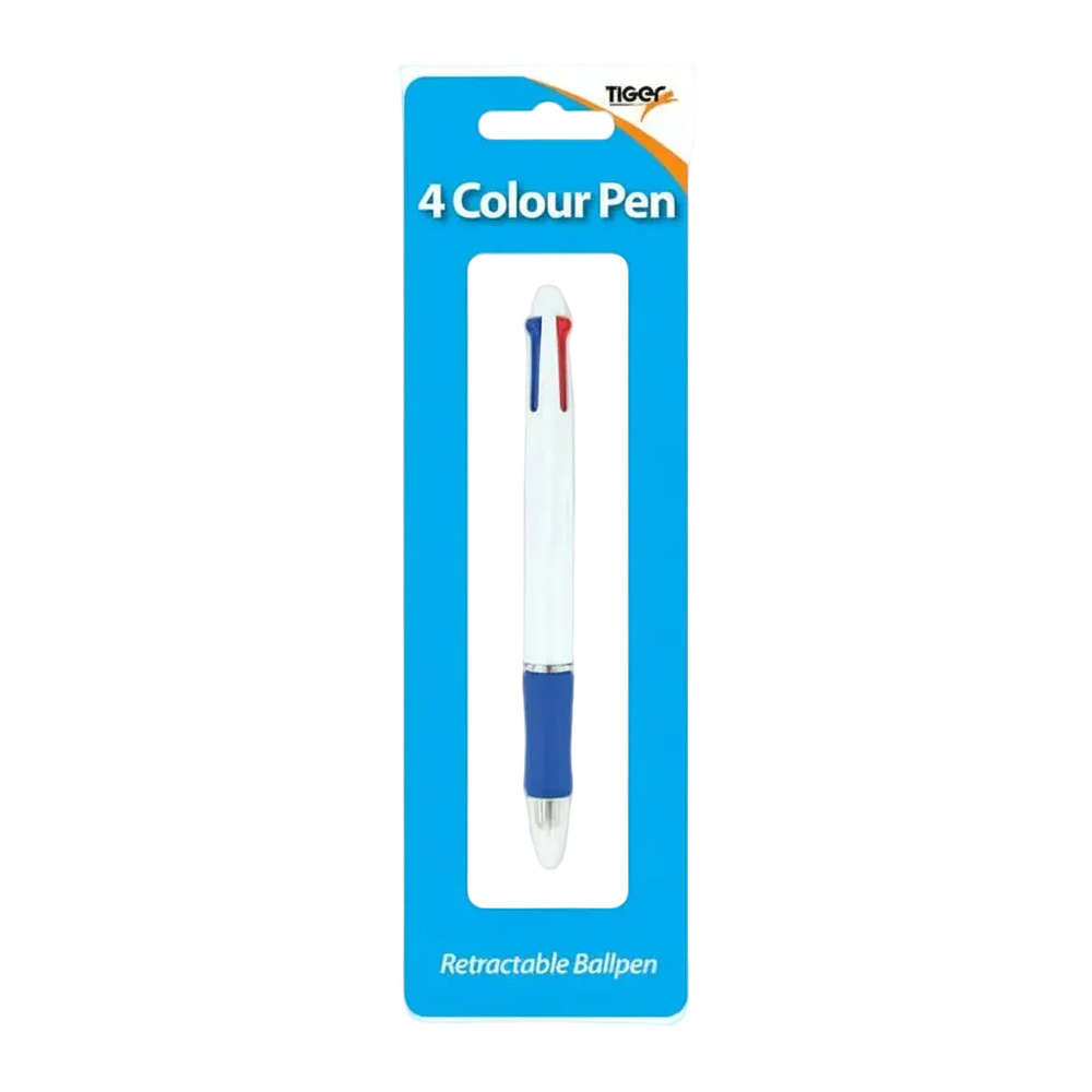 Tiger Stationery Ballpoint Pen 4 Colour - Why Not Shop