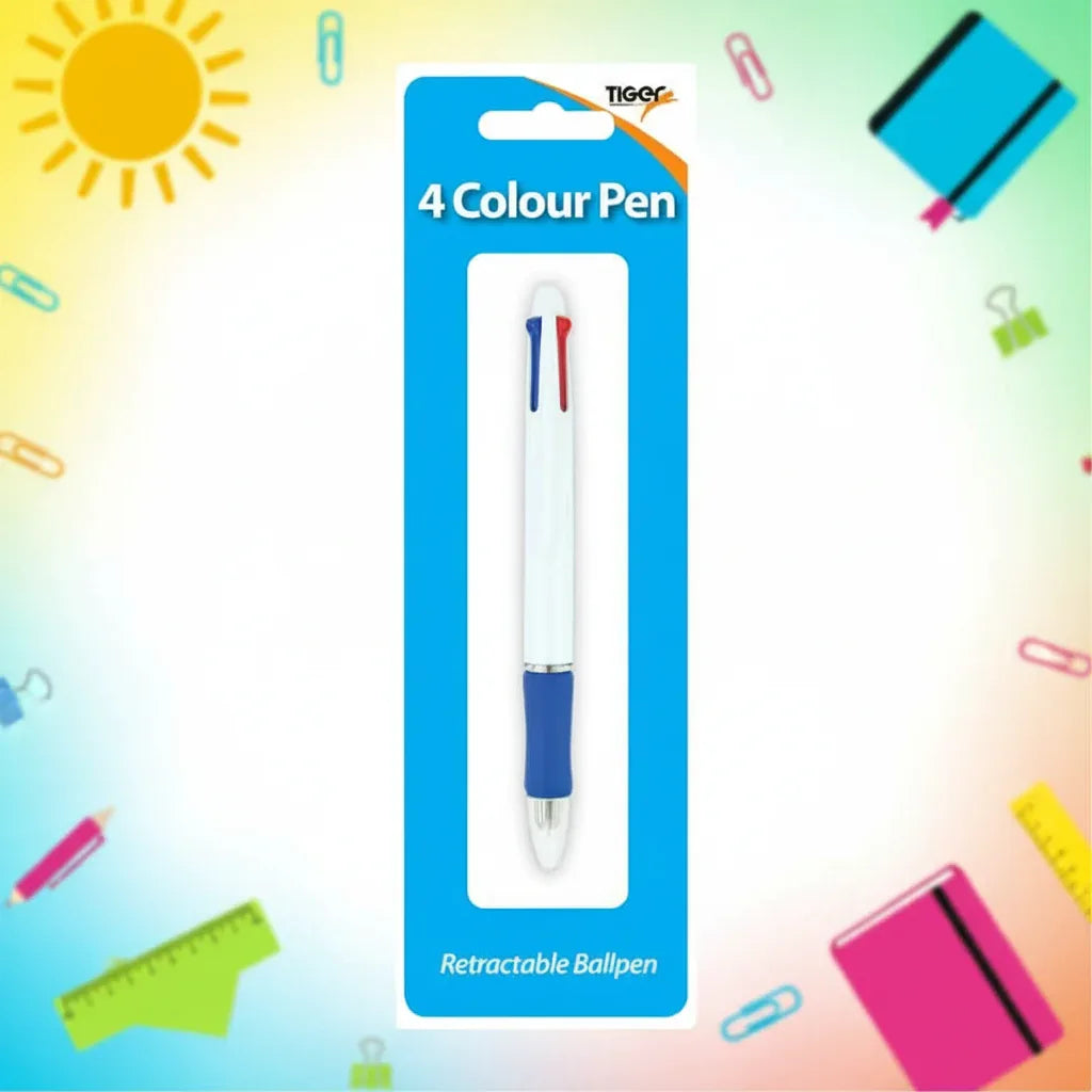 Tiger Stationery Ballpoint Pen 4 Colour - Why Not Shop