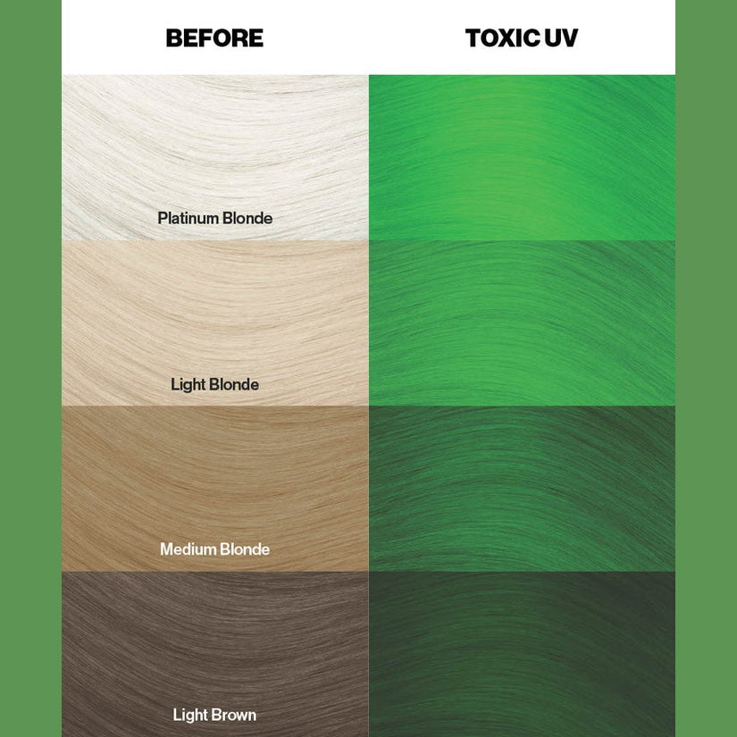 Crazy Color Semi Permanent Hair Dye - Toxic UV Green Number 79 100ml | Merthyr Tydfil | Why Not Shop Online