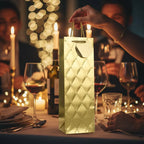 Tulip Gold Foil Embossed Bottle Gift Bags - Luxe Present Packaging - Why Not Shop