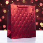 Tulip Red Foil Embossed Extra Large Luxury Gift Bags - Why Not Shop