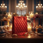 Tulip Red Foil Embossed Extra Large Luxury Gift Bags - Why Not Shop