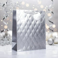 Tulip Silver Foil Embossed XL Gift Bags - Luxe Party Packaging - Why Not Shop