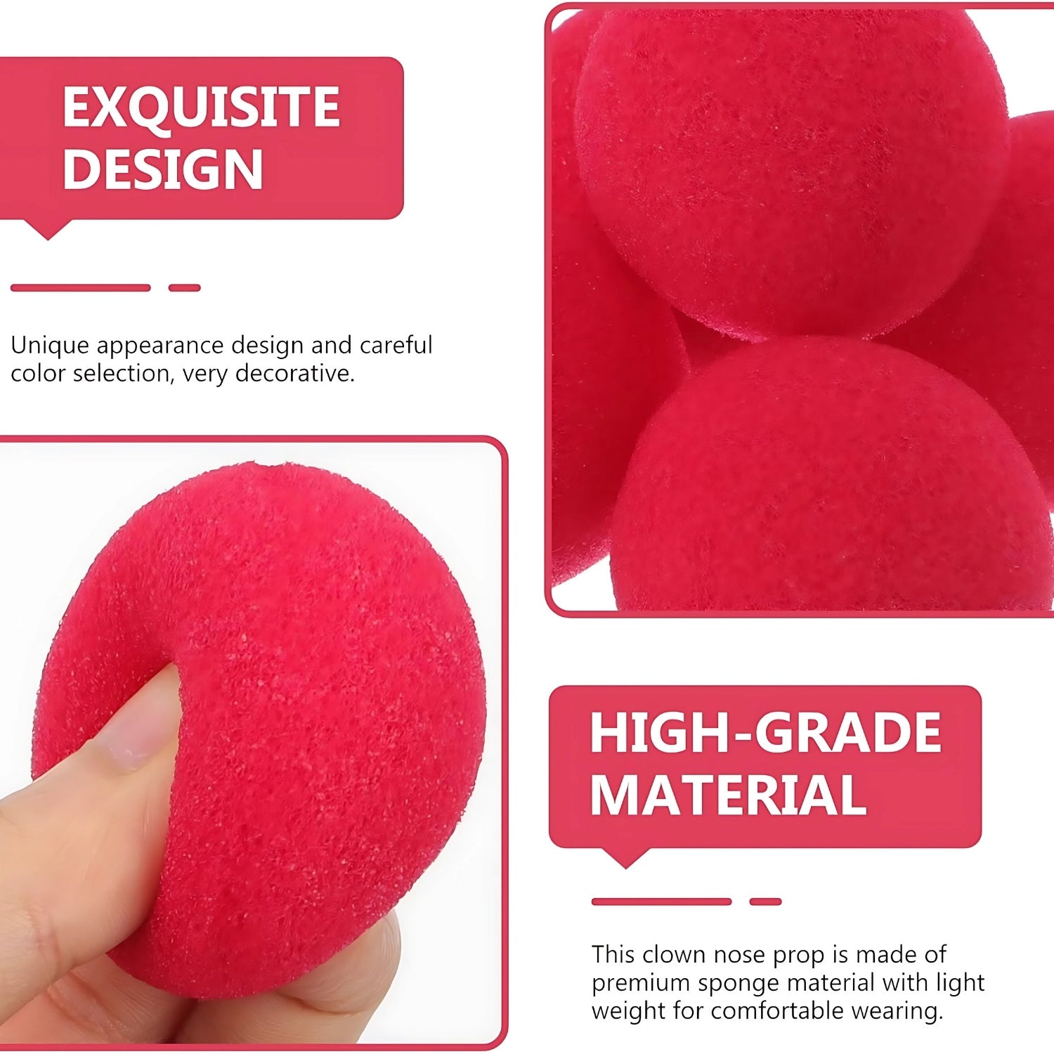 Red Nose Day Pack Red Hair Spray Red Sponge Nose | Merthyr Tydfil | Why Not Shop Online