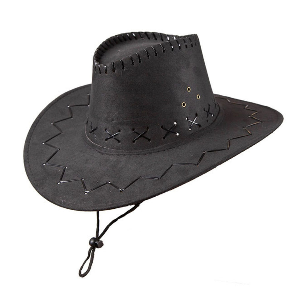 Adults Suede Cowboy Hat - Black | Merthyr Tydfil | Why Not Shop Online
