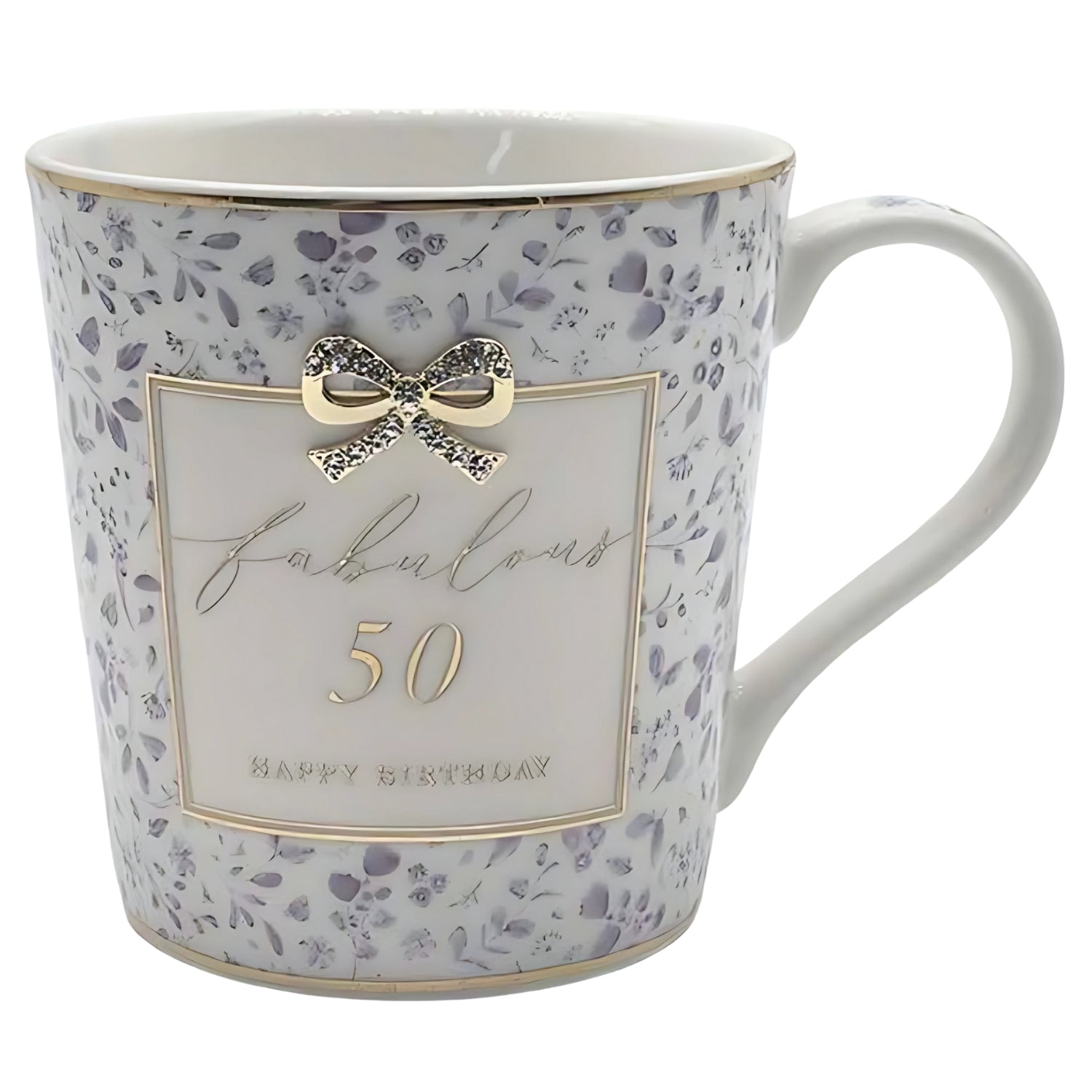 Madelaine Fabulous 50 50th Birthday Boxed Gift Mug With Diamante Bow | Merthyr Tydfil | Why Not Shop Online
