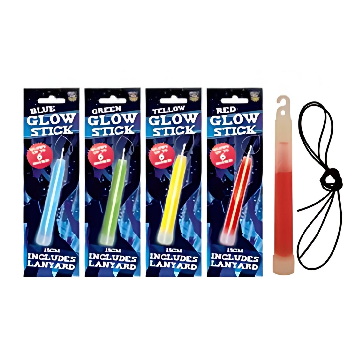Glow Sticks With Lanyards 15cm Assorted Colours | Merthyr Tydfil | Why Not Shop Online