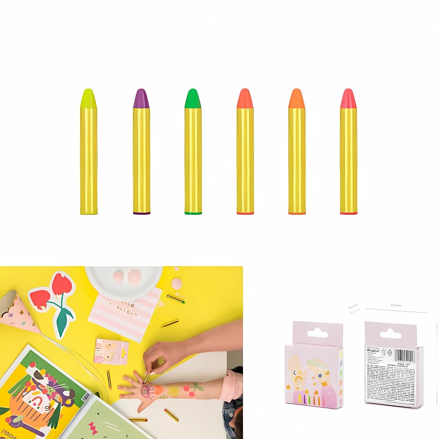 Neon Face And Body Painting Crayons Pack Of 6 | Merthyr Tydfil | Why Not Shop Online