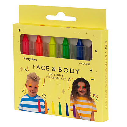 Neon UV Light Face And Body Painting Crayons Pack Of 6 | Merthyr Tydfil | Why Not Shop Online