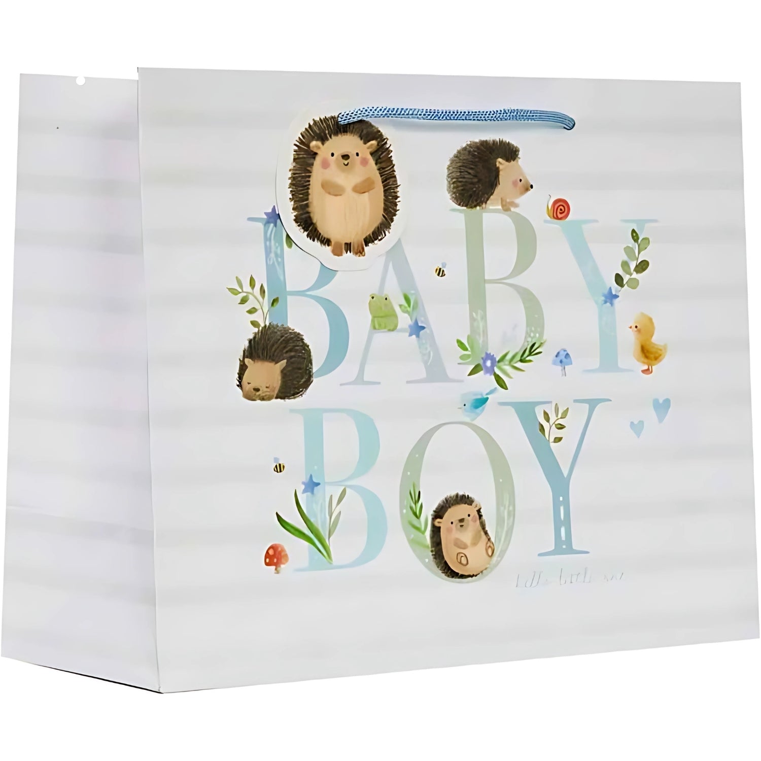 Baby Boy Gift Bags Hedge-Hugs Hugo Large Shopper Bag Blue 26x14x33cm | Merthyr Tydfil | Why Not Shop Online