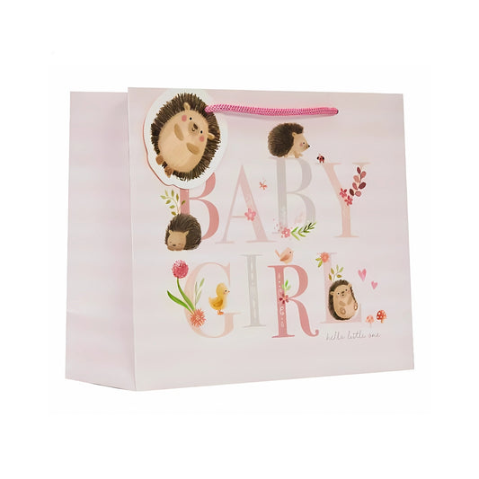 Baby Girl Gift Bags Hedge-Hugs Hetty Medium Shopper Bag Pink 25x14x21cm | Merthyr Tydfil | Why Not Shop Online