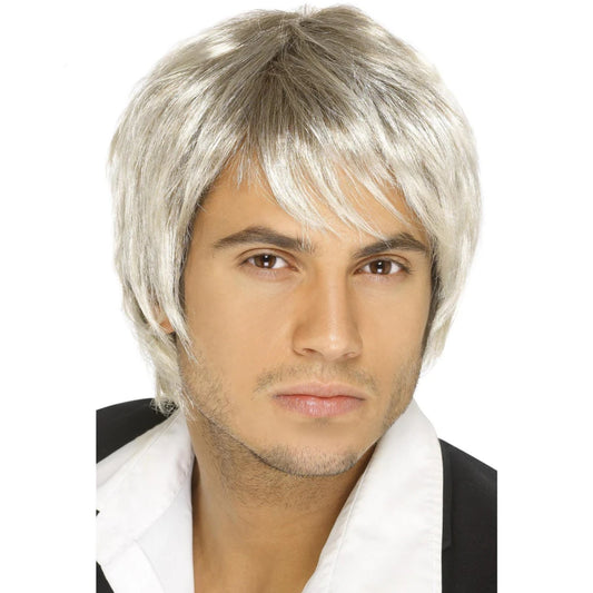 Mens 1980s Boy Band Fancy Dress Wig, Blonde and Brown, Short Style | Merthyr Tydfil | Why Not Shop Online