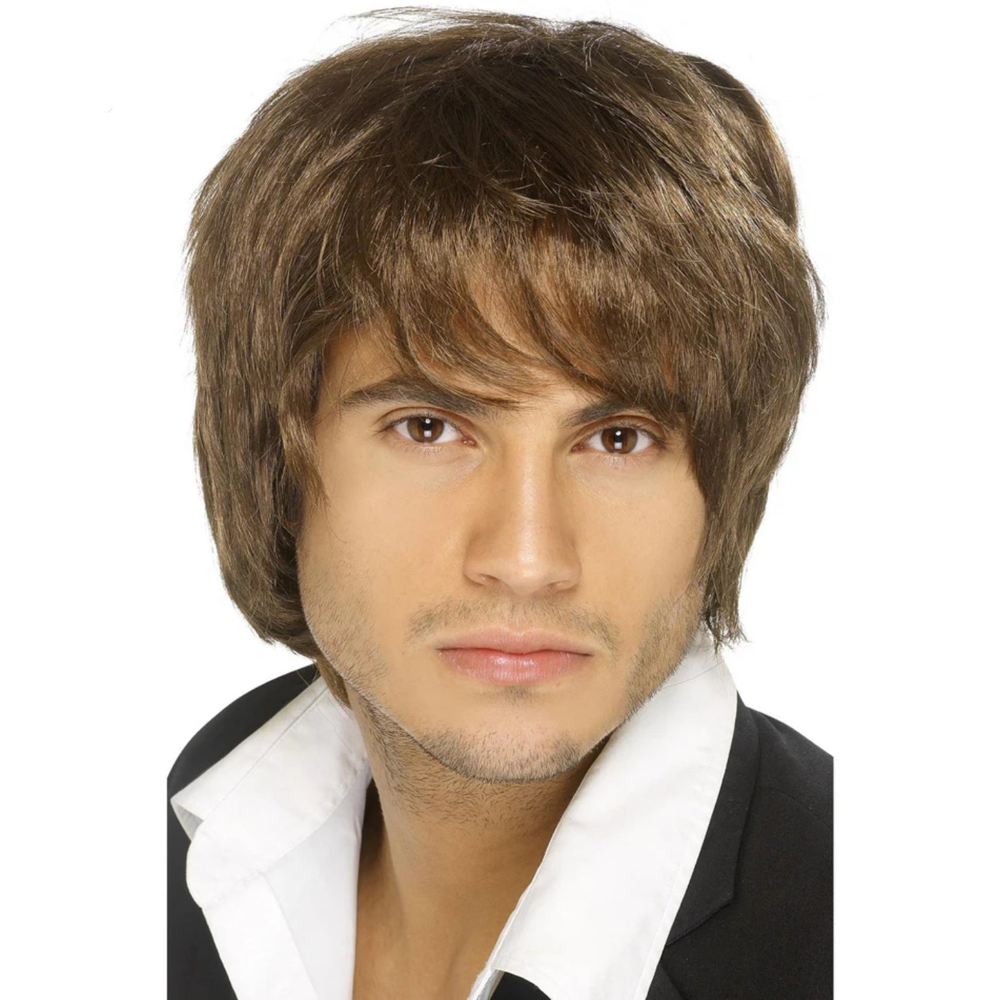 Mens 80s Short Brown Boy Band Fancy Dress Wig | Merthyr Tydfil | Why Not Shop Online