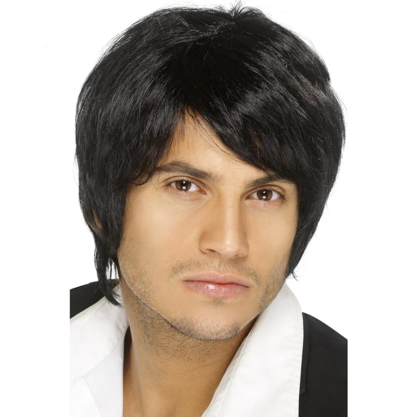 Mens 80s Short Black Boy Band Fancy Dress Wig | Merthyr Tydfil | Why Not Shop Online