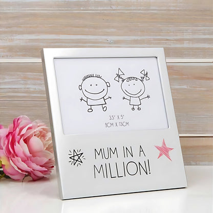 Mum In A Million Aluminium Photo Frame 5x3.5 Inches | Merthyr Tydfil | Why Not Shop Online