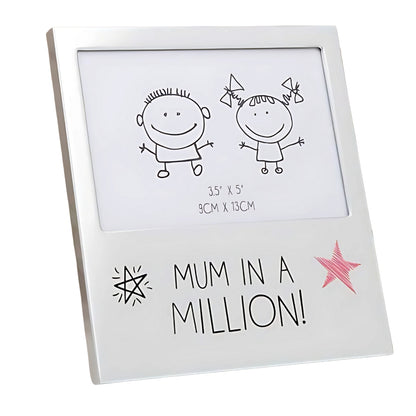 Mum In A Million Aluminium Photo Frame 5x3.5 Inches | Merthyr Tydfil | Why Not Shop Online