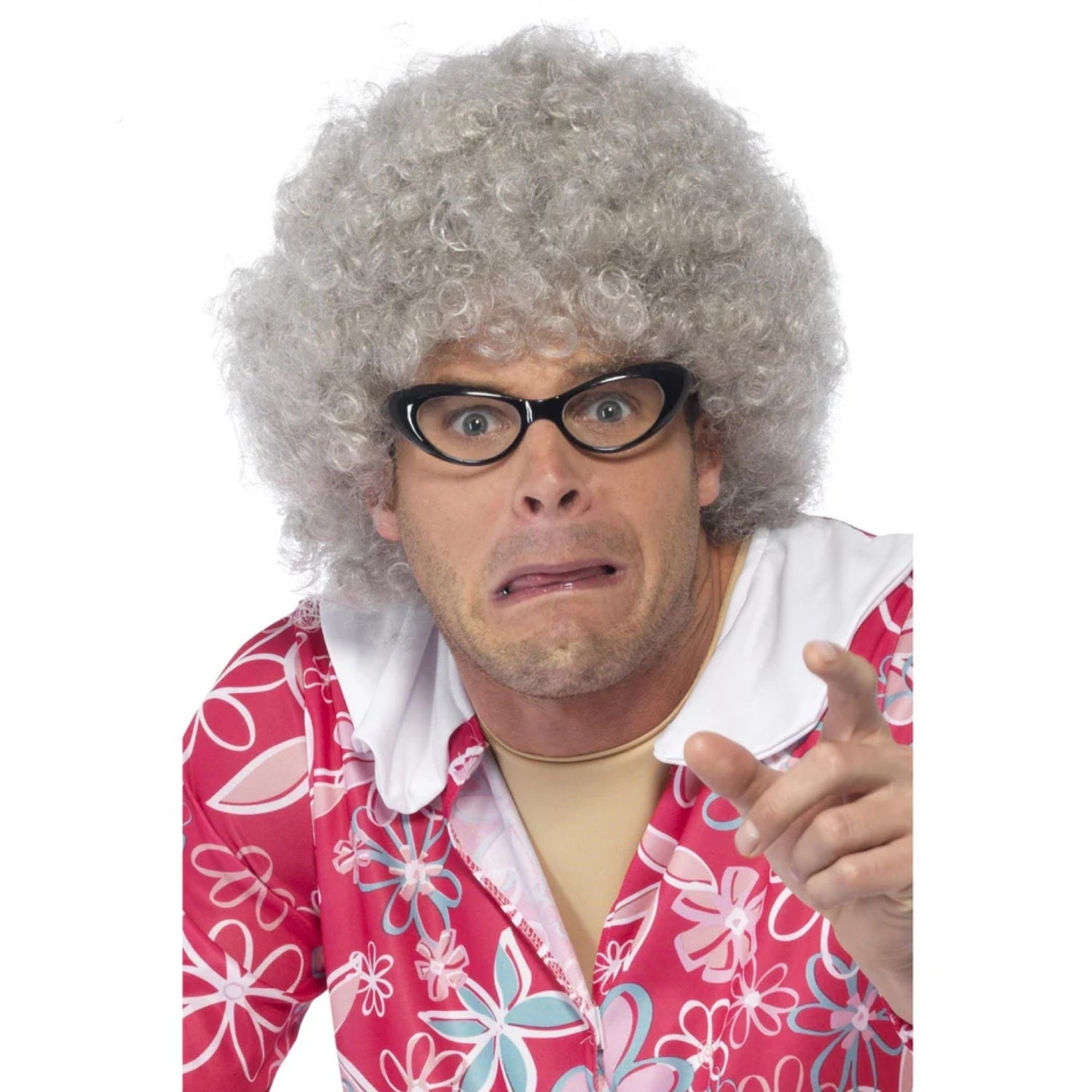 Grey Curly Perm OAP Fancy Dress Wigs | Merthyr Tydfil | Why Not Shop Online