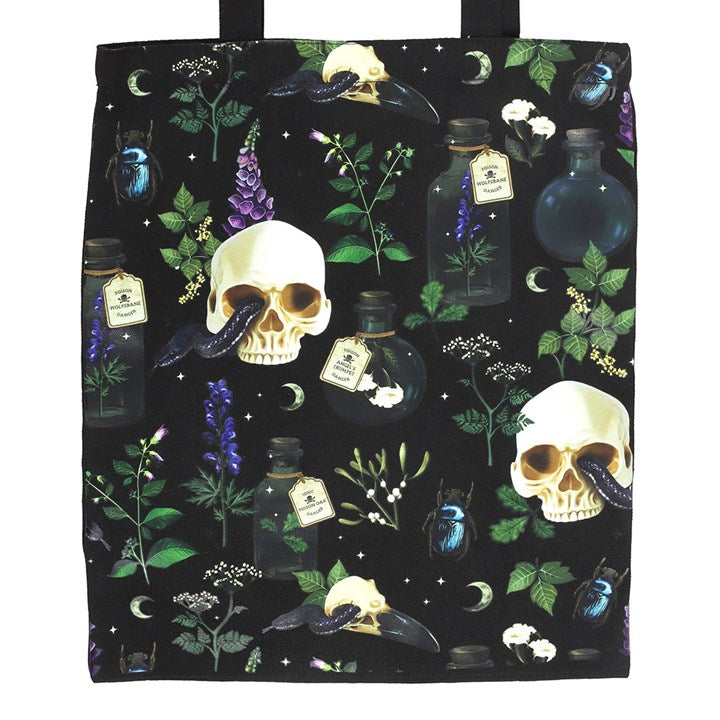 Venom & Vines Print Polycotton Tote Bag | Merthyr Tydfil | Why Not Shop Online