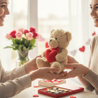 Valentines Bear With Red Heart 25cm - Why Not Shop