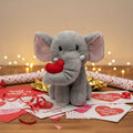 Valentines Elephant Soft Toy with Red Heart 25cm - Why Not Shop