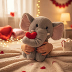 Valentines Elephant Soft Toy with Red Heart 25cm - Why Not Shop